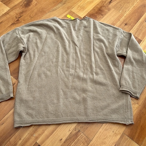 Baci Wool/Cashmere blend pullover Sweater tan brown camel longsleeve made Italy - Picture 8 of 8